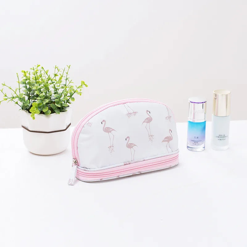 Women Cosmetic Makeup Case Bag Box Waterproof Portable Double layer Storage Bag