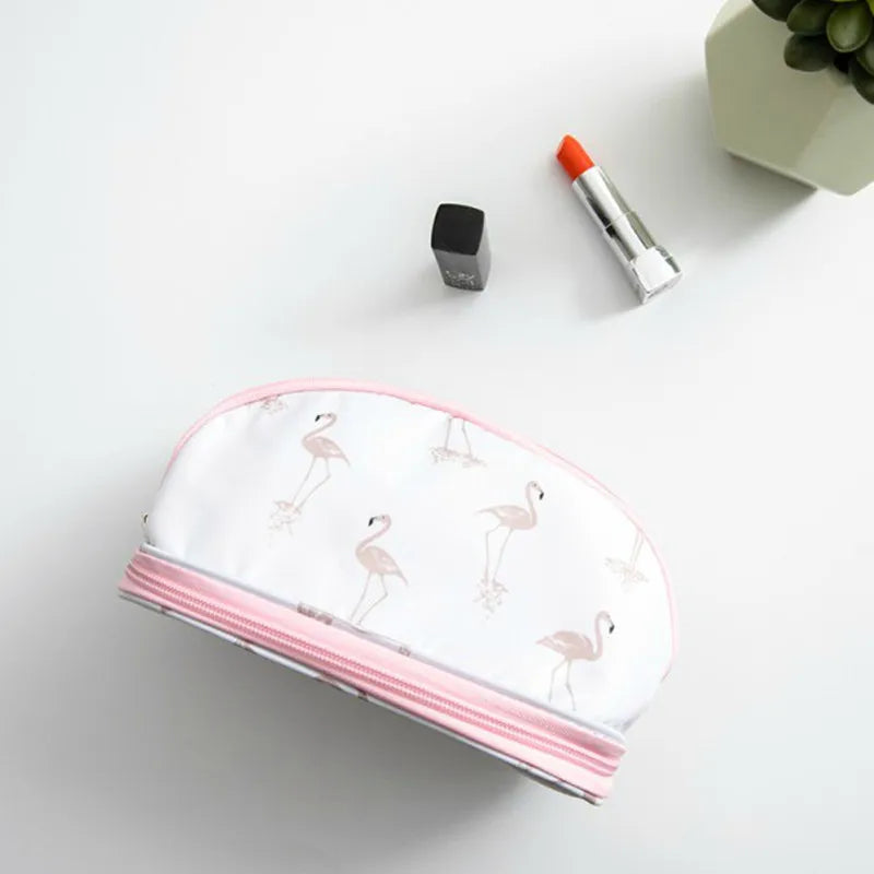 Women Cosmetic Makeup Case Bag Box Waterproof Portable Double layer Storage Bag