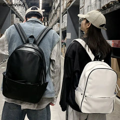PU Backpacks Large Capacity Unisex School Bag Harajuku Travel Ins Retro Vintage