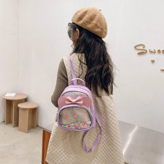 PU Children's Leather School Bags Kids Student Backpacks Toddler Kindergarten