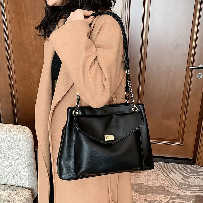 PU Women Shoulder Bag Large Capacity Crossbody Messenger Bags Soft Leather Tote