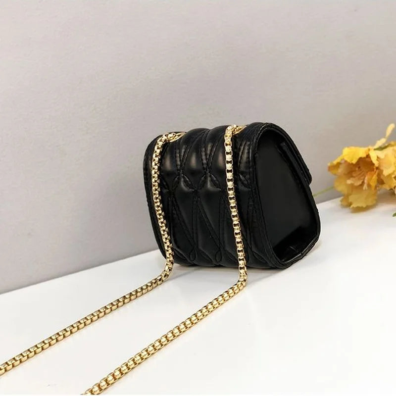 PU Flap Shoulder Bags Women Thread Casual Chain Ins Harajuku OL Purse Satchel