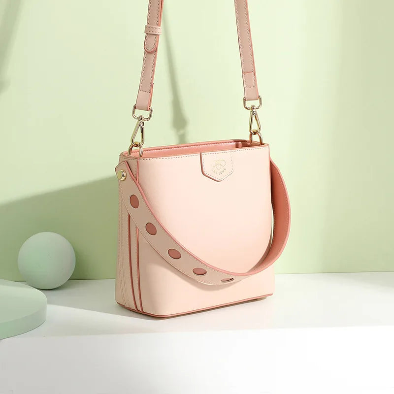 Soft-Faced Handbag Women's Zipper Crossbody Bag High-quality Solid Design
