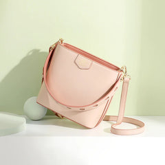 Soft-Faced Handbag Women's Zipper Crossbody Bag High-quality Solid Design