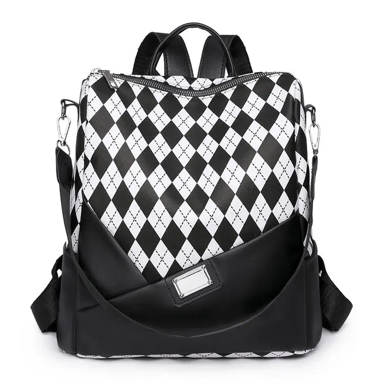 Waterproof PU Leather Backpack for Women Large Capacity Girls Shoulder School Ba