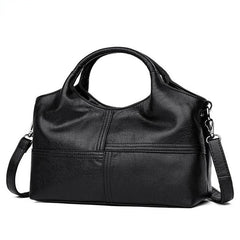 Stripe Style PU Leather Shoulder Bag for Women