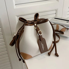 PU Leather Bucket Crossbody Sling Bag for Women