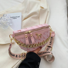 PU Leather Chain Crossbody Bag Women Shoulder Messenger Handbag Purses