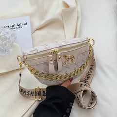 PU Leather Chain Crossbody Bag Women Shoulder Messenger Handbag Purses