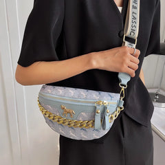 PU Leather Chain Crossbody Bag Women Shoulder Messenger Handbag Purses