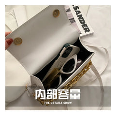 PU Leather Chain Shoulder Crossbody Square Bags for Women Diamond Lattice