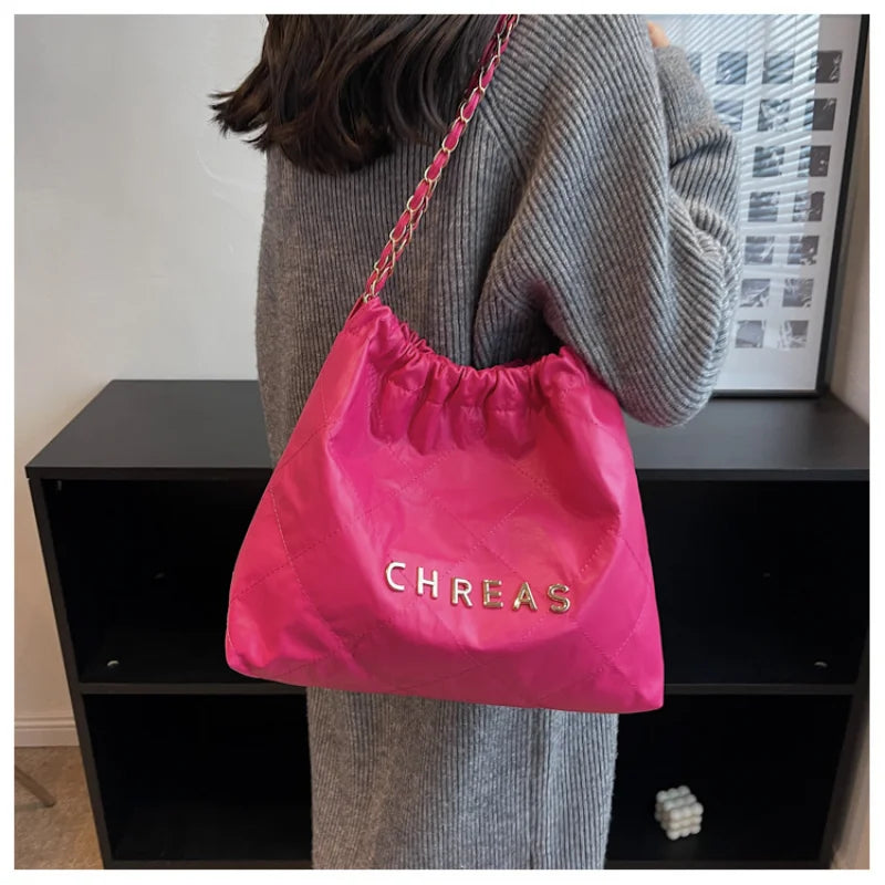 Vintage PU Leather Chain Shoulder Crossbody Tote Bags for Women