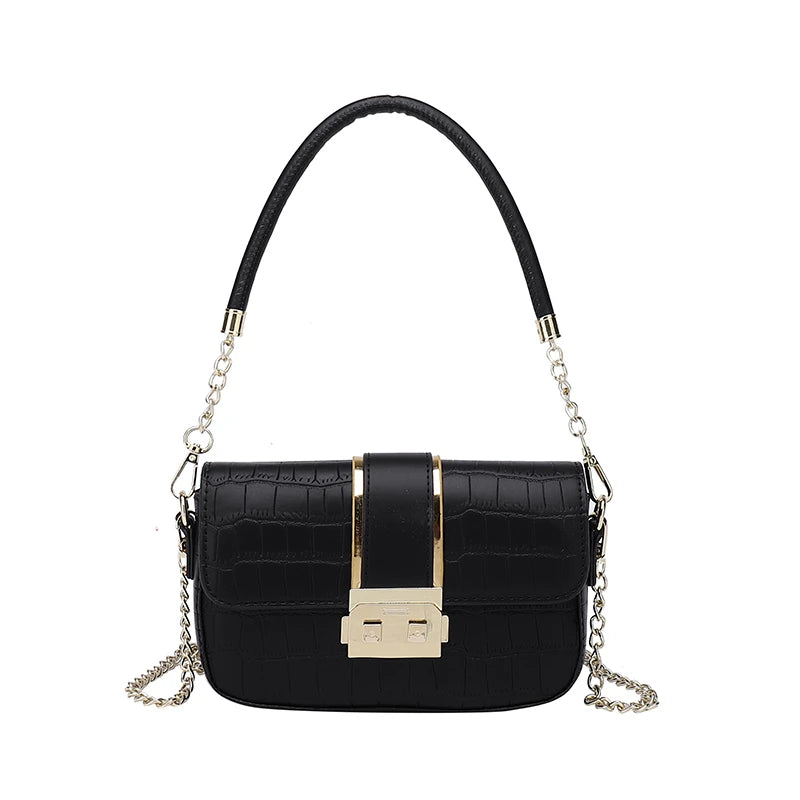 Classic Style Female Single Shoulder Passenger Bag with Wrist Strap