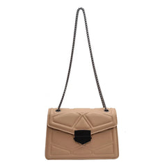 PU Leather Shoulder Bag Classic Style Multifunction Handbag