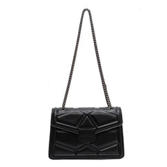 PU Leather Shoulder Bag Classic Style Multifunction Handbag