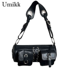 Soft PU Leather Commute Bag for Ladies Adjustable Multi-pockets