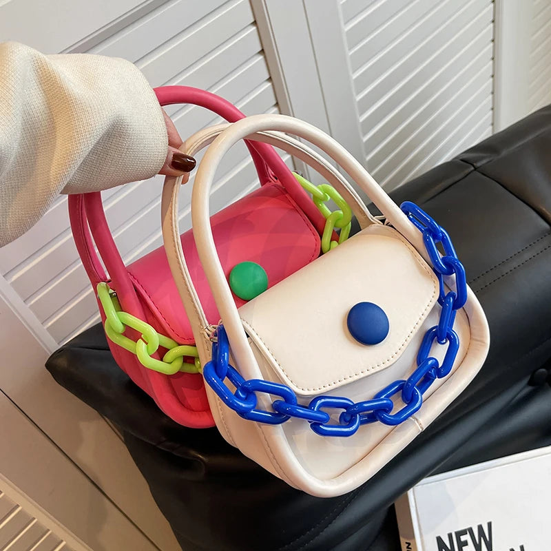 Small Crossbody Tote Bag for Women Travel PU Leather Handbag