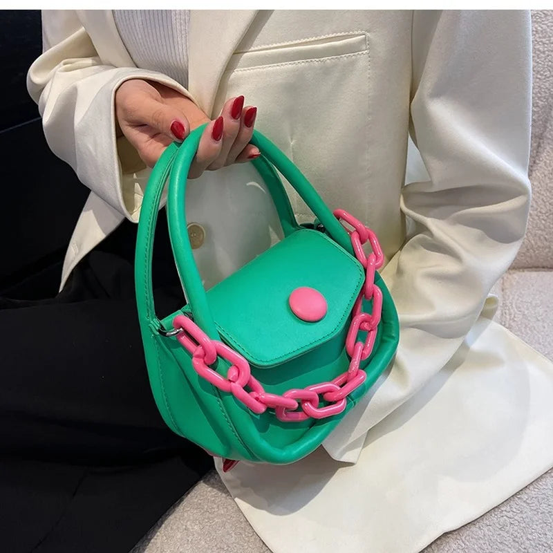 Small Crossbody Tote Bag for Women Travel PU Leather Handbag