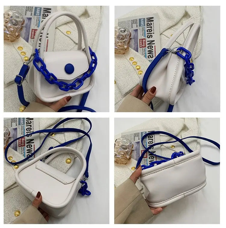 Small Crossbody Tote Bag for Women Travel PU Leather Handbag