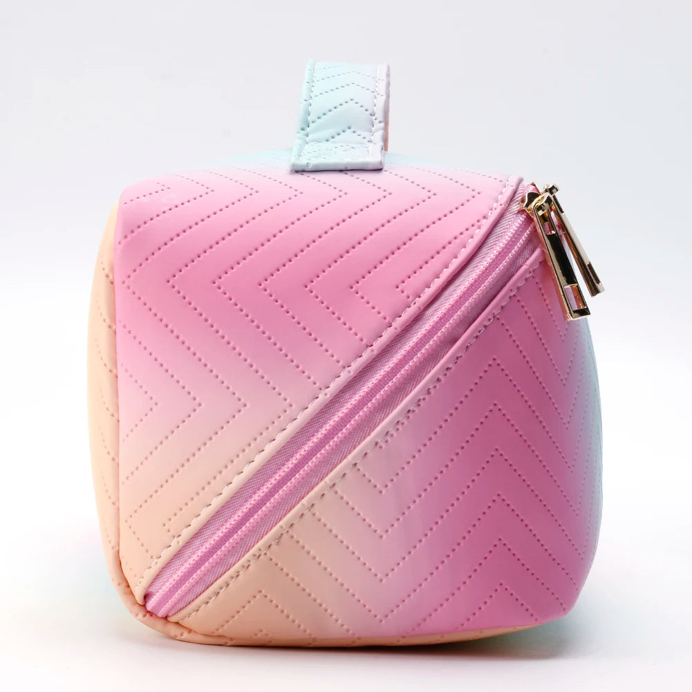 Colorful Wavy Pattern Gradient Pillow Cosmetic Bag
