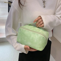 PU Leather Cosmetic Bag Women Travel Make Up Pouch Toiletry Organizer