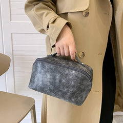 PU Leather Cosmetic Bag Women Travel Make Up Pouch Toiletry Organizer