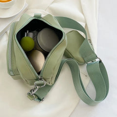 PU Leather Crossbody Bag with Mini Purse Pendant