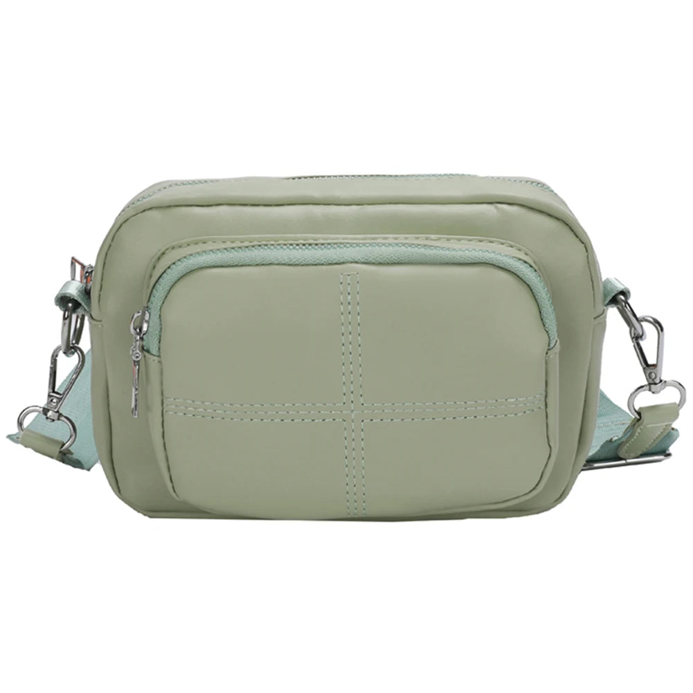 PU Leather Crossbody Bag with Mini Purse Pendant