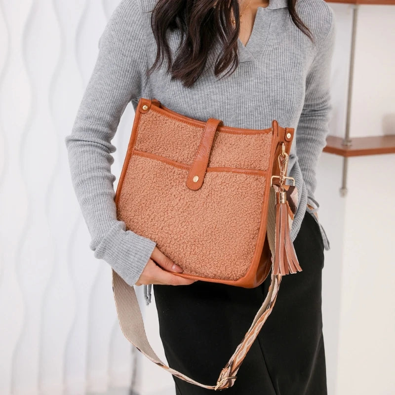 PU Leather Crossbody Bag Women Shoulder Purse Adjustable Strap