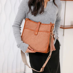 PU Leather Crossbody Bag Women Shoulder Purse Adjustable Strap