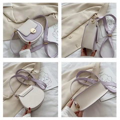 Small Crossbody Bag for Women Solid Colors Shoulder Handbag
