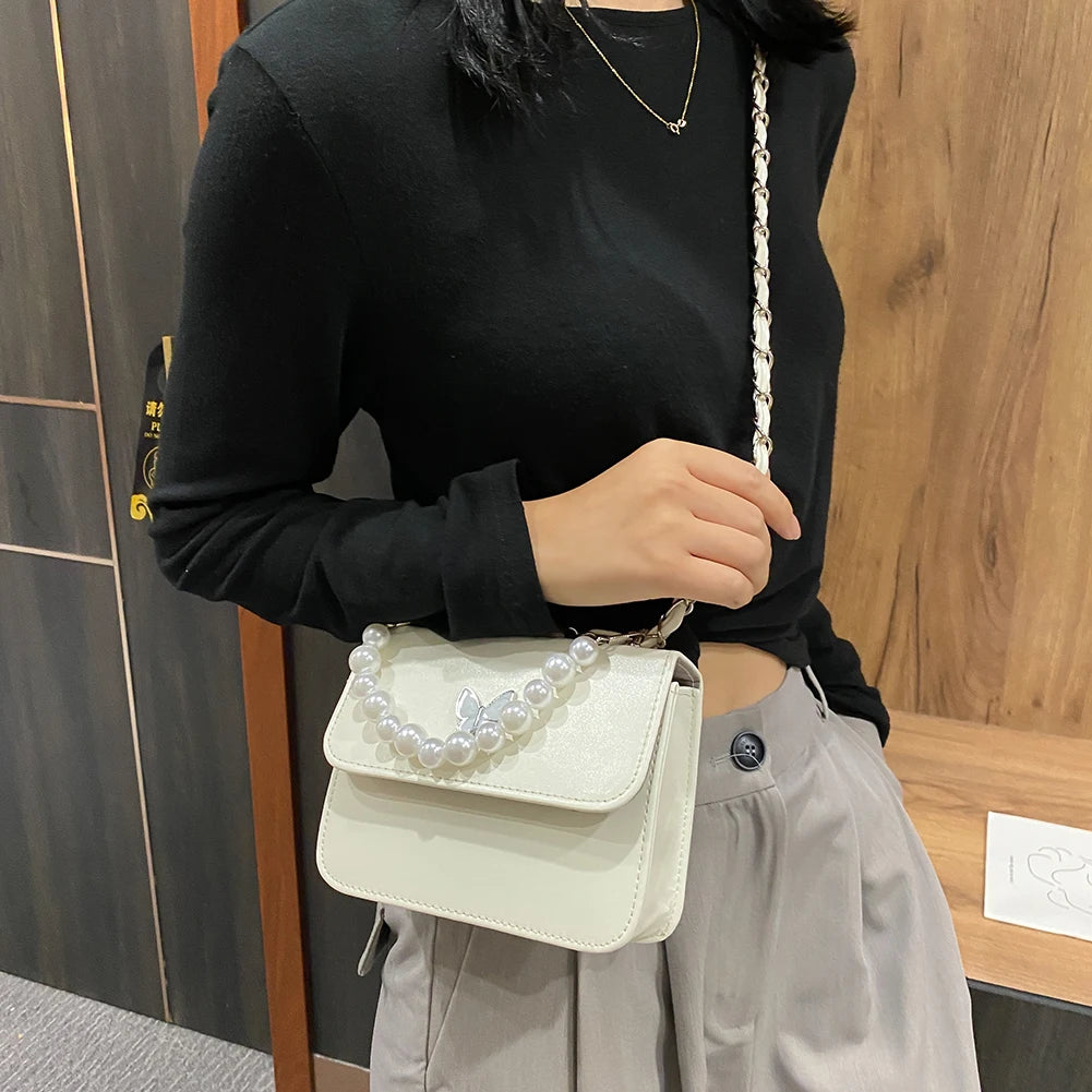 Solid Summer Lady Crossbody Bag PU Leather Female Shoulder Handbag