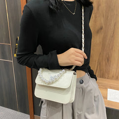 Solid Summer Lady Crossbody Bag PU Leather Female Shoulder Handbag