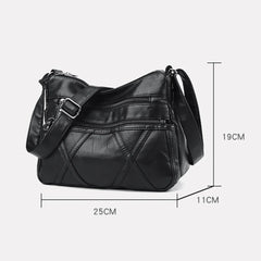Solid PU Leather Crossbody Bags for Women