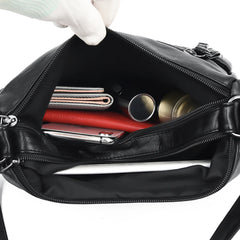 Solid PU Leather Crossbody Bags for Women