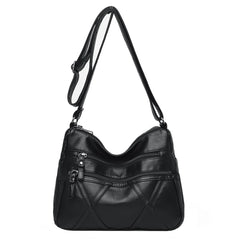 Solid PU Leather Crossbody Bags for Women