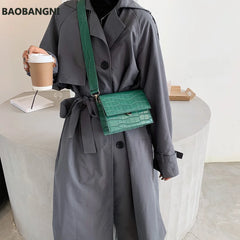 Summer Lady Shoulder Handbags Small Stone Pattern Female Totes for Women