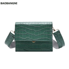 Summer Lady Shoulder Handbags Small Stone Pattern Female Totes for Women