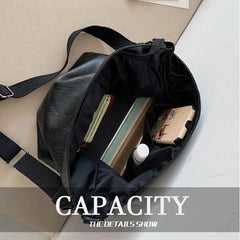 PU Leather Crossbody Bag Women Zipper Big Capacity Shoulder Brief Casual Travel