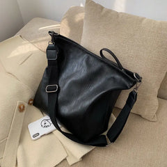 PU Leather Crossbody Bag Women Zipper Big Capacity Shoulder Brief Casual Travel