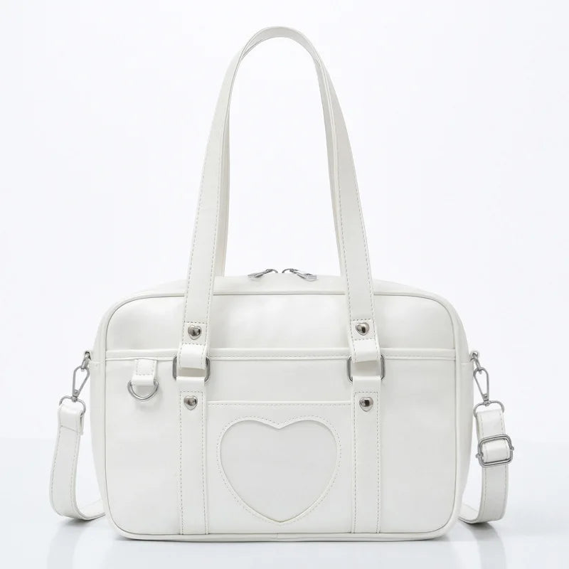PU Leather Crossbody Bag Women Handbag Large Capacity Student A4 Book Bag