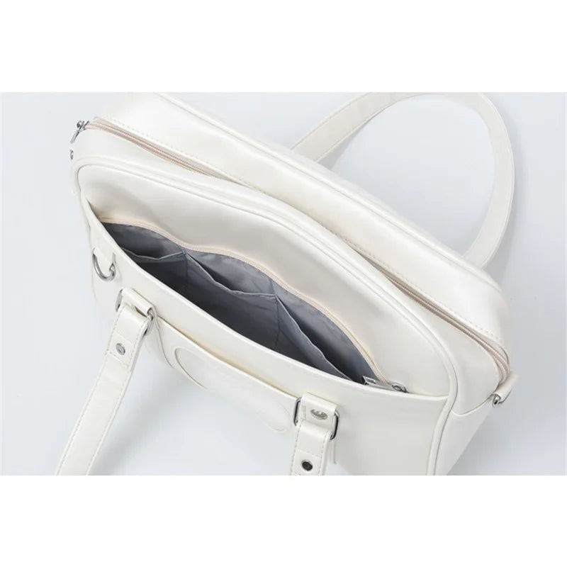 PU Leather Crossbody Bag Women Handbag Large Capacity Student A4 Book Bag