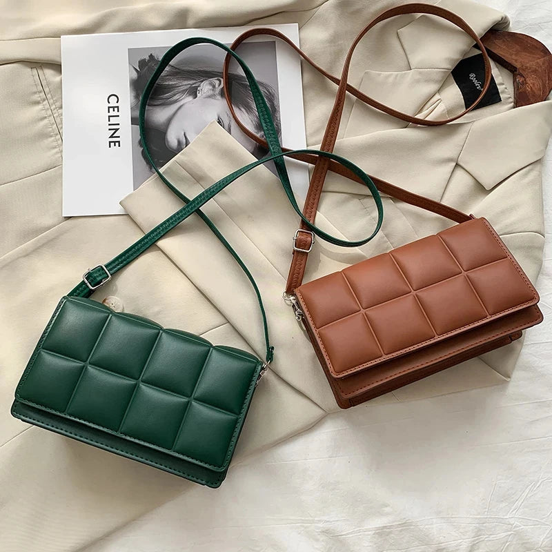 PU Leather Crossbody Bags for Women Solid Shoulder Handbags