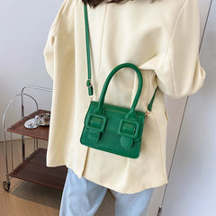 Casual PU Leather Mini Messenger Bag Women Shoulder Crossbody Handbag