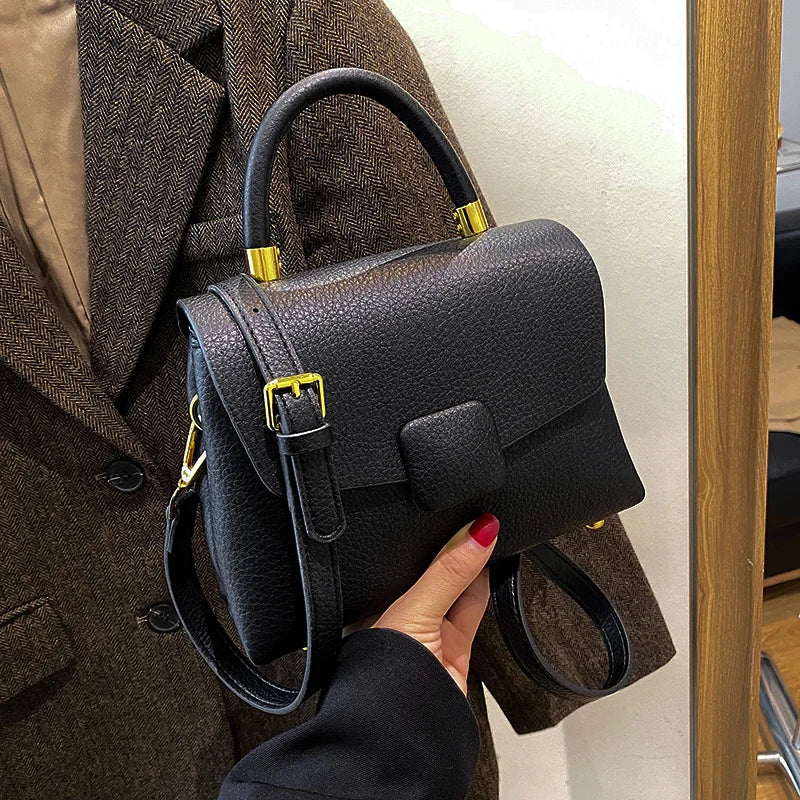 PU Leather Handbags For Women Retro Shoulder Bags Messenger Bag