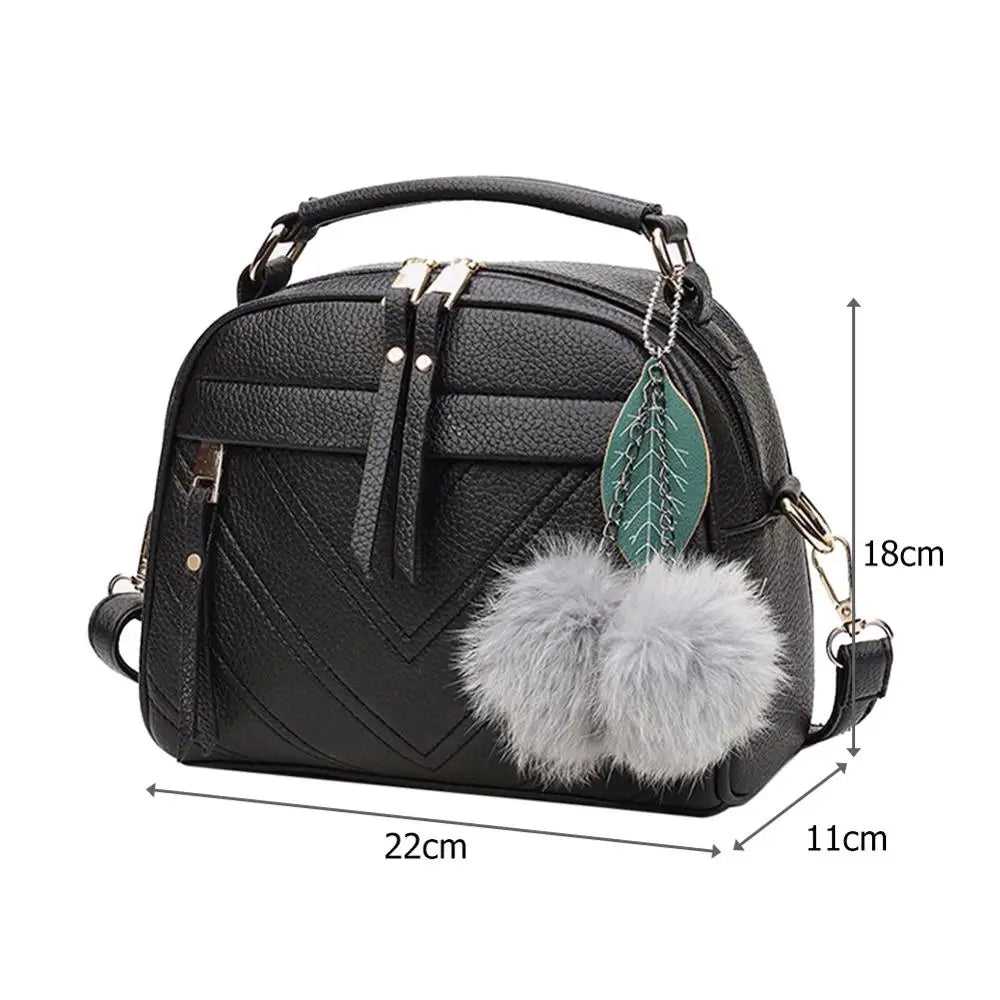 PU Leather Tassel Messenger Bag Ladies Shoulder Crossbody Bag