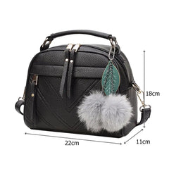 PU Leather Tassel Messenger Bag Ladies Shoulder Crossbody Bag