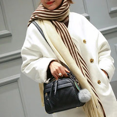 PU Leather Tassel Messenger Bag Ladies Shoulder Crossbody Bag
