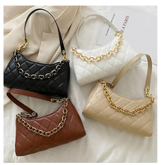 PU Leather Handbags Women Solid Girls Shoulder Bags