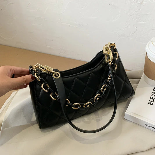 PU Leather Handbags Women Solid Girls Shoulder Bags
